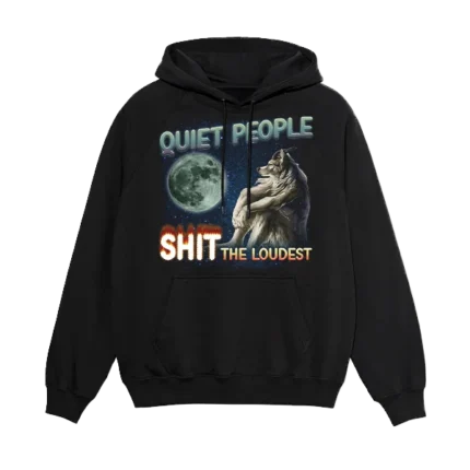 Quiet Wolf juodas džemperis