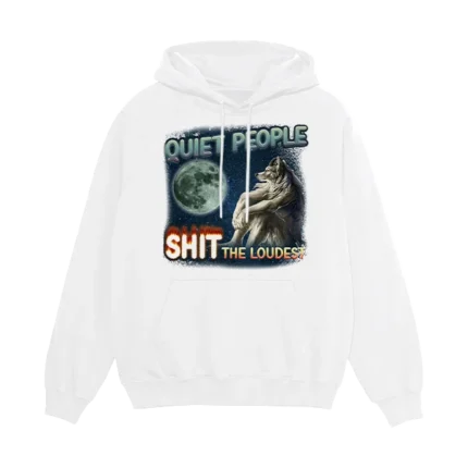 Quiet Wolf baltas džemperis