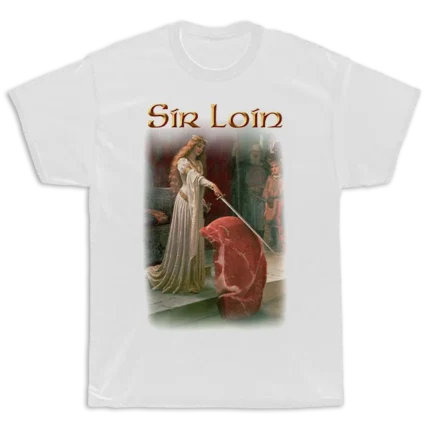 Seras jautiena balti marškinėliai