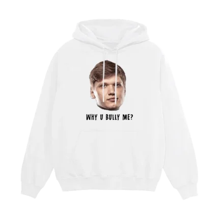 Why u bully me baltas džemperis