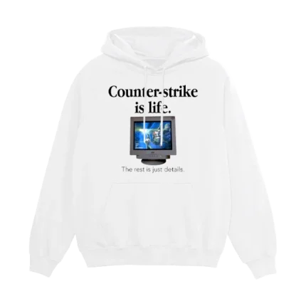 Counter Strike Life baltas džemperis