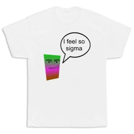 Sigma Roblox balti marškinėliai