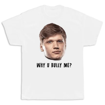Why u bully me balti marškinėliai