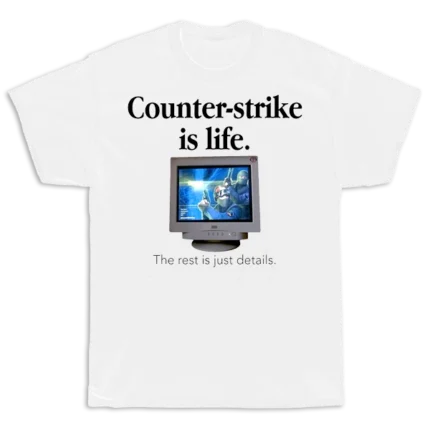 Counter Strike Life balti marškinėliai