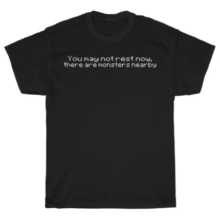 Monsters Nearby juodi marškinėliai