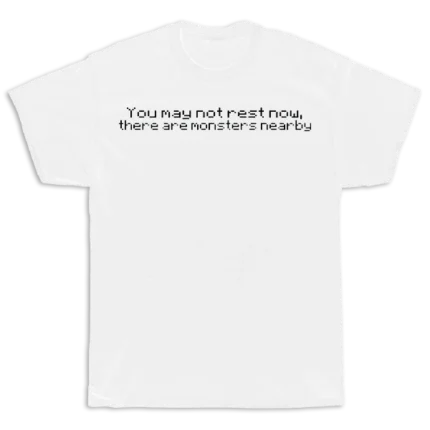 Monsters Nearby balti marškinėliai