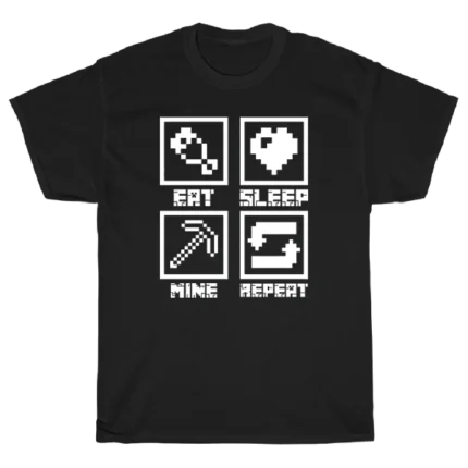 Minecraft Cycle juodi marškinėliai
