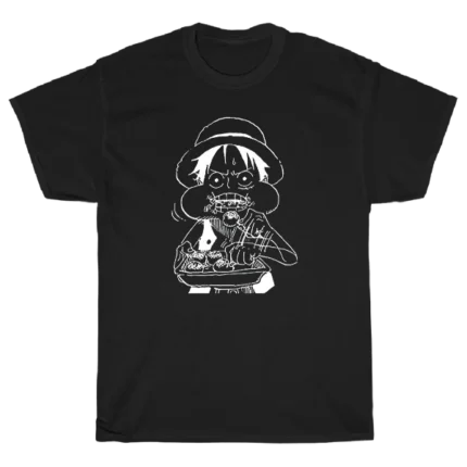 Luffy juodi marškinėliai