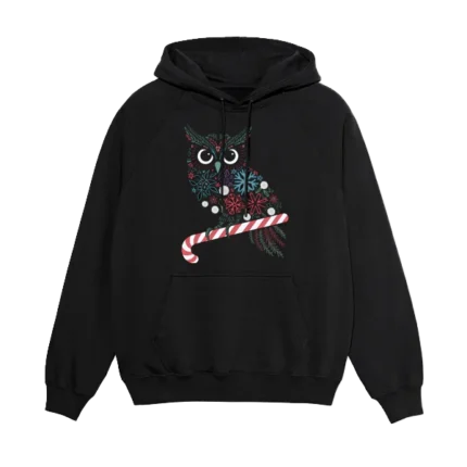 Kalėdinė pelėda juodas džemperis